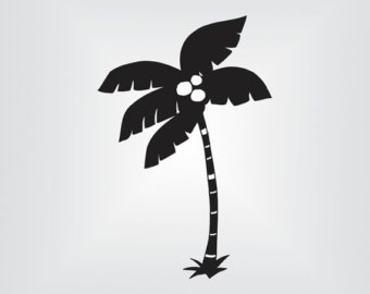 Palm tree vector | Etsy