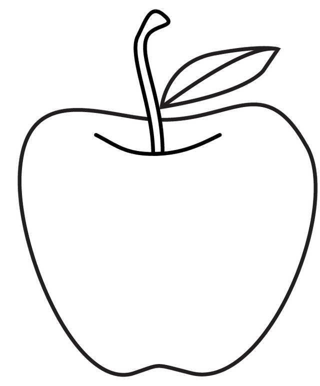 Apple Stencil Printable - AZ Coloring Pages