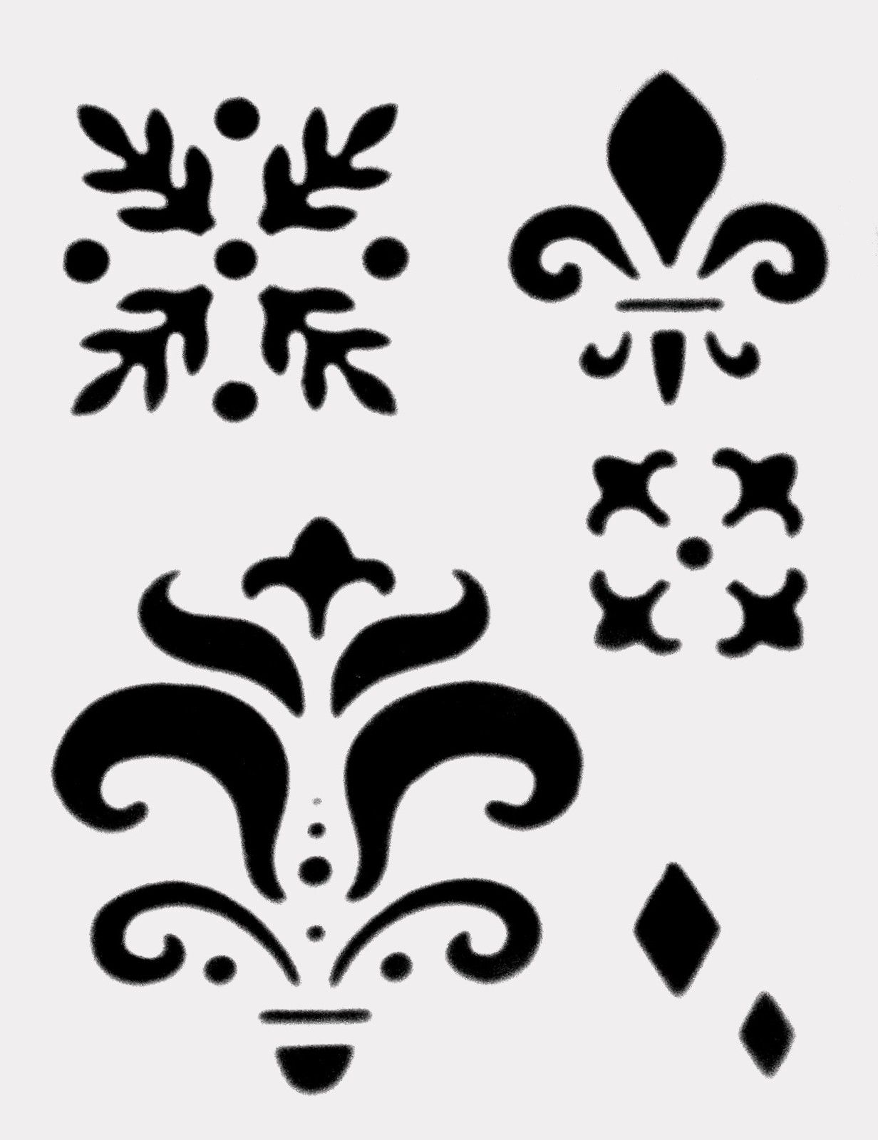 Damask Fleur Lys Stencil Stencils