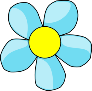 Blue And Yellow Flower Clipart