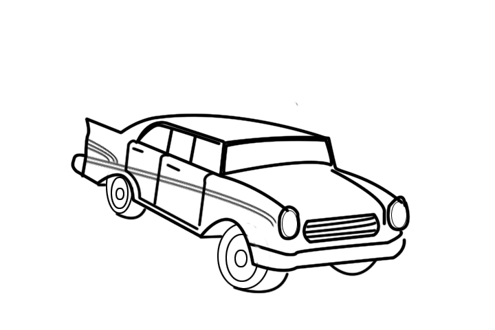 Art of sketches: how to draw old car in simple steps