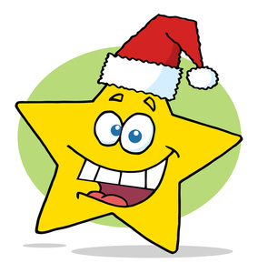 Free Christmas Star Clip Art Image - Christmas Star with a Santa ...