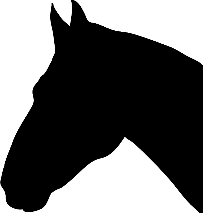 Horse head outline clipart