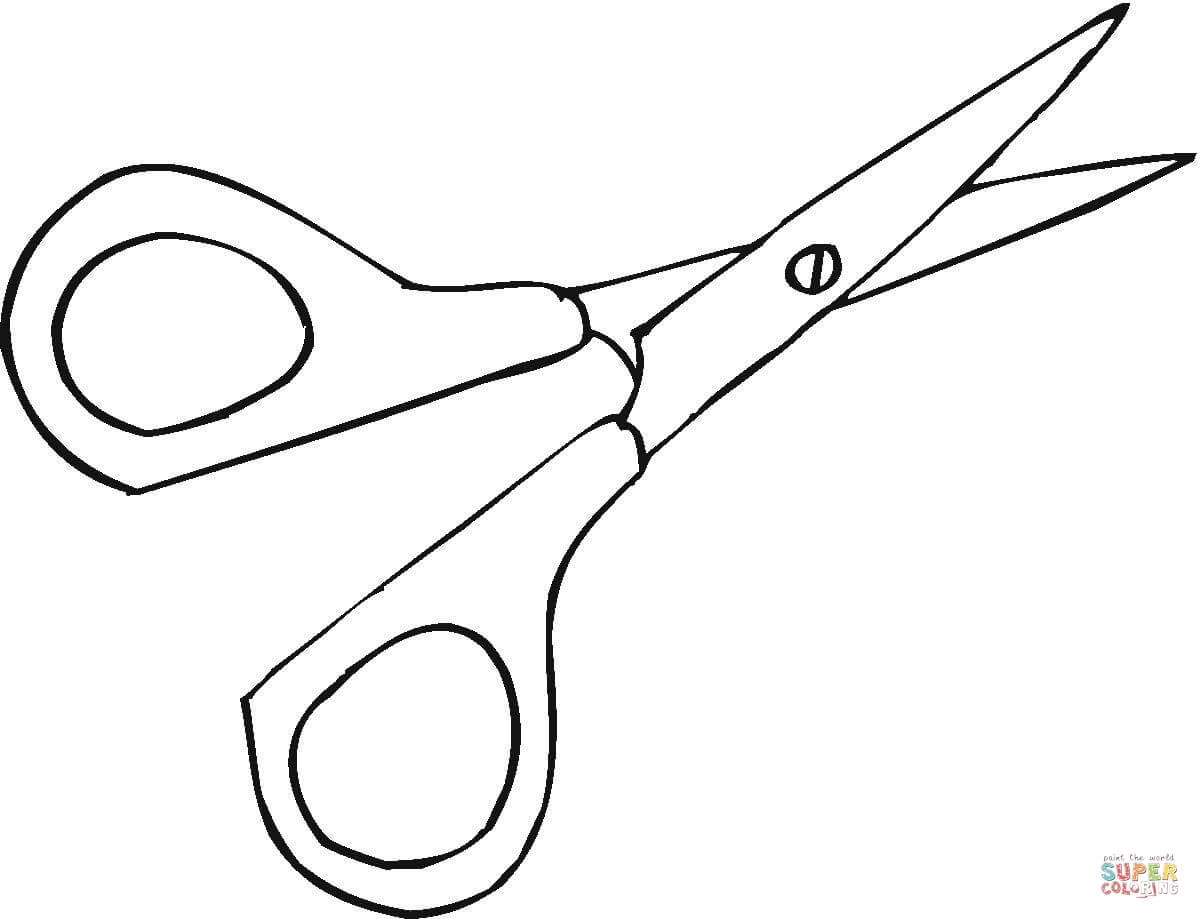 Scissors coloring page | Free Printable Coloring Pages