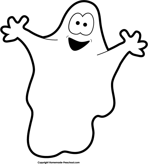 Black And White Halloween Free Clipart