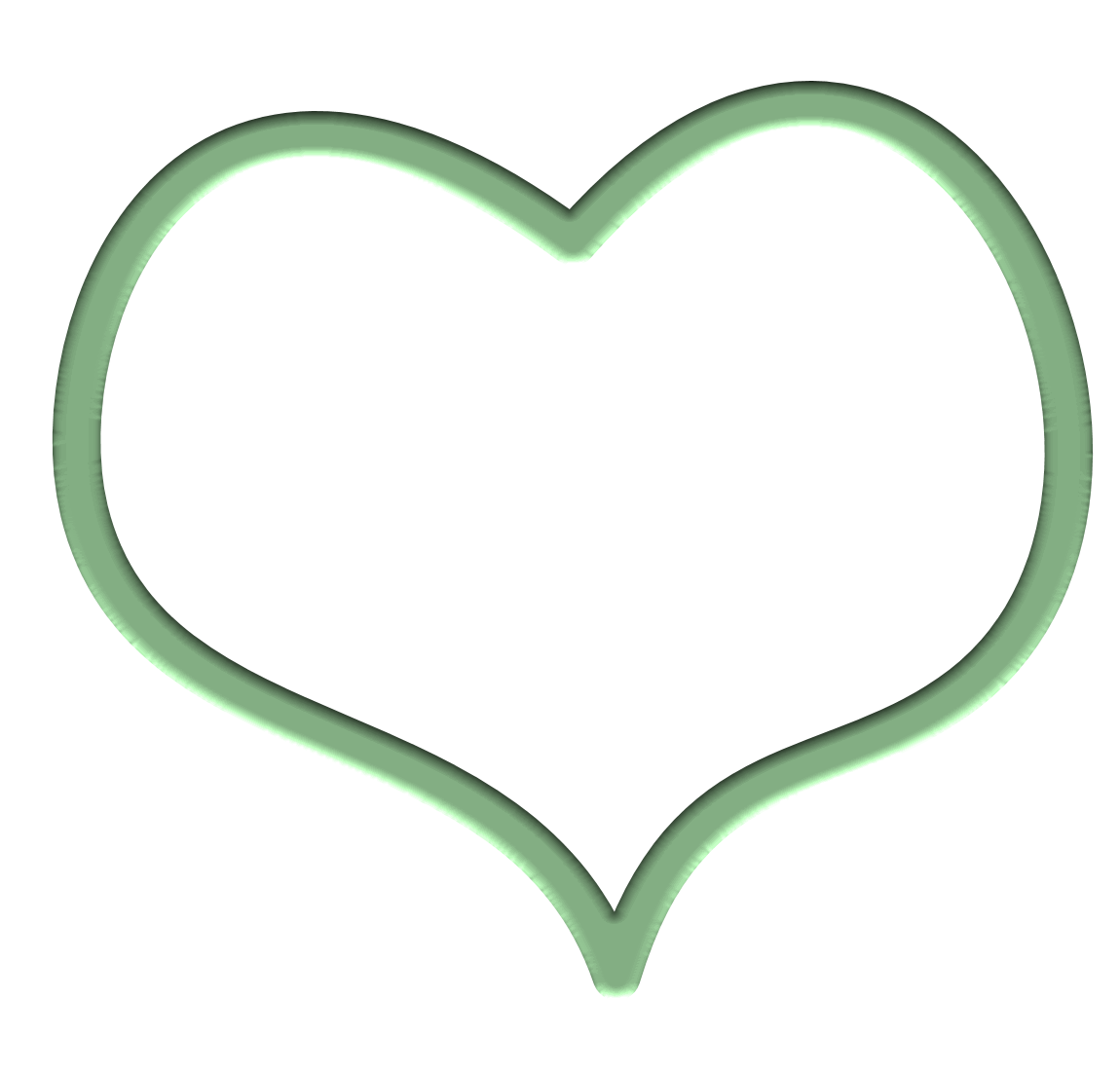 Mint green heart clipart