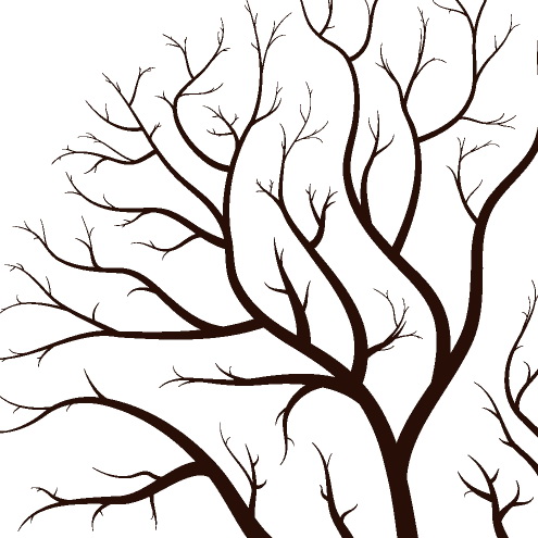 Fall tree silhouette clipart