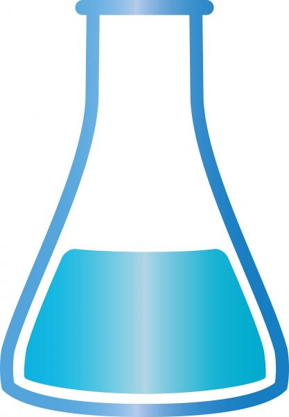 Science beaker cartoon - stock photo free