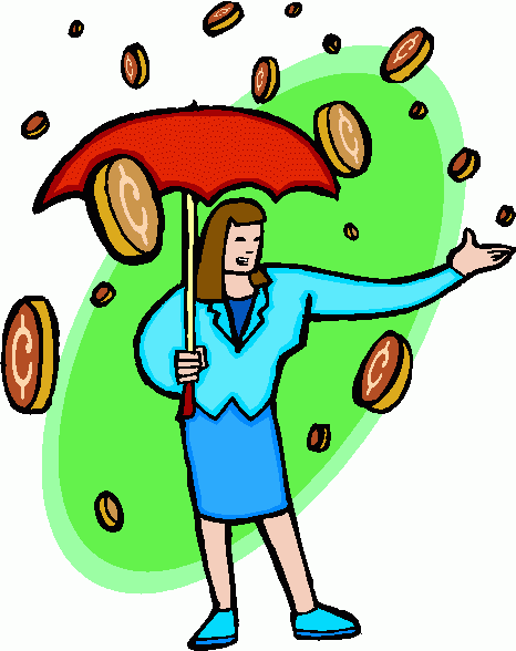 clipart of money falling - photo #49