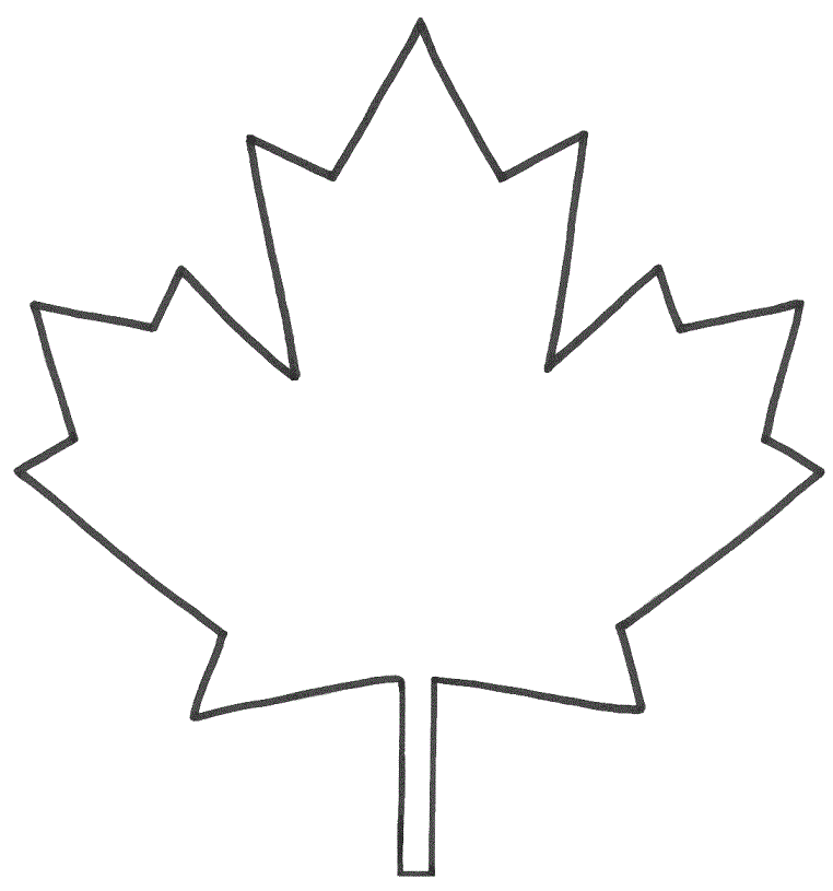 Coloring Pages of Maple Leaf | Coloring
