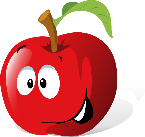 Cartoon Red Apple Clip Art - vector clip art online ...