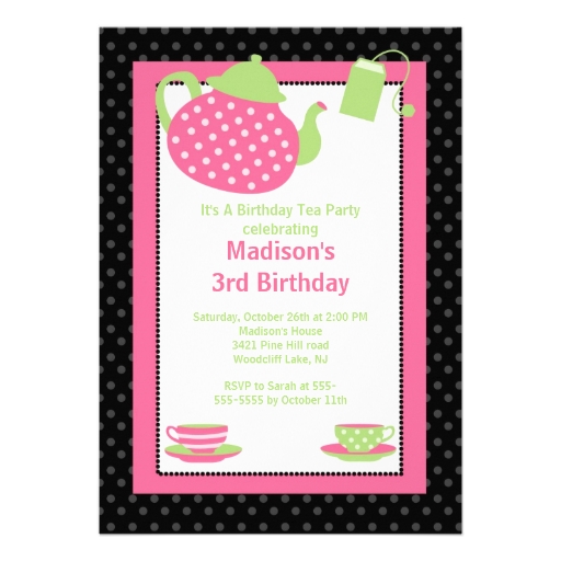 Tea Party Birthday Invitations, 1,000+ Tea Party Birthday ...