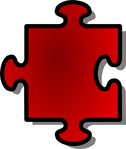 Jigsaw Red Puzzle Piece 2 clip art - vector clip art online ...