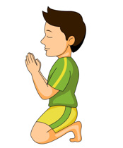 Child Praying Clipart - Tumundografico