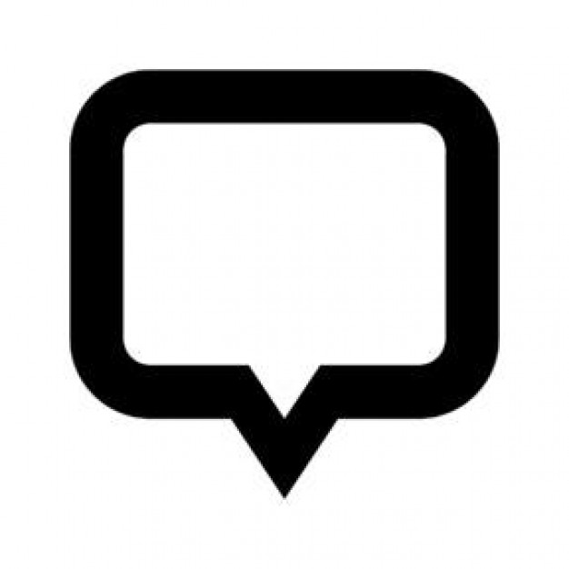 Speech bubble center outline - Icon | Download free Icons