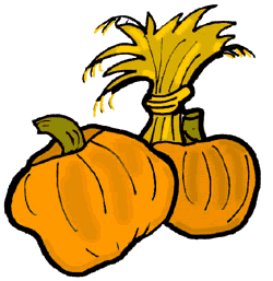 Full Version of Pumpkins with Wheat Bushel Clipart