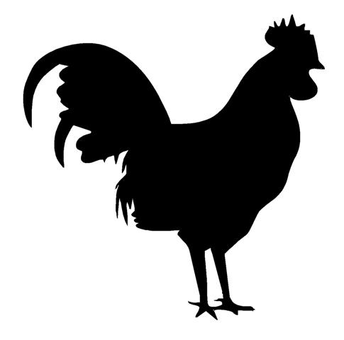 Rooster Silhouette Decal Sticker