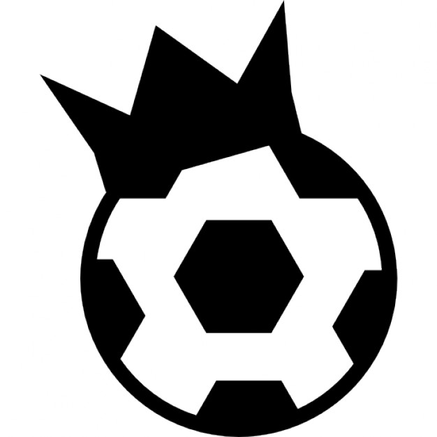 Sportive award symbol of a soccer ball with a crown Icons | Free ...
