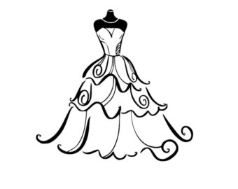 wedding dress svg – Etsy