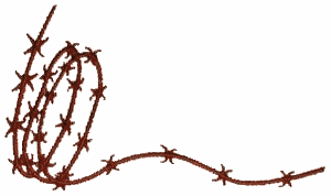 Barbed Wire Corner (HWG104) Embroidery Design by Grand Slam Designs
