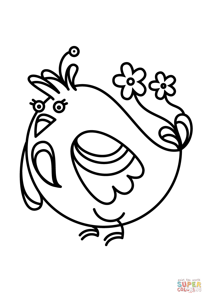 Cartoon Bird coloring page | Free Printable Coloring Pages