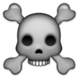 â?  Skull and Crossbones Emoji (U+2620)