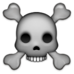 689 views â? Skull and Crossbones Emoji (U+2620)