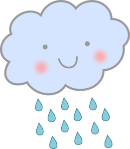 Cute Rain Cloud clip art - vector clip art online, royalty free ...