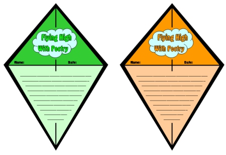 Kite Poetry Templates: Unique kite shaped poetry templates and ...