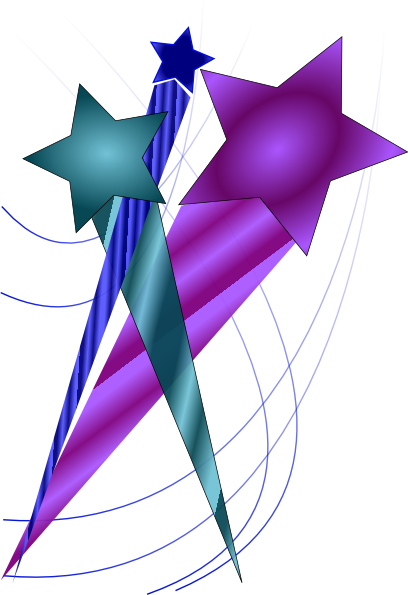 Shooting Stars clip art - vector clip art online, royalty free ...