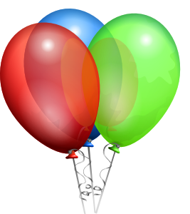 Party Helium Balloons clip art - vector clip art online, royalty ...