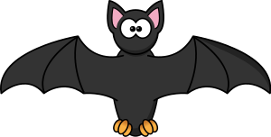 Cartoon Bat small clipart 300pixel size, free design