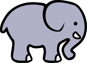 Cartoon Elephant 2 Clip Art - vector clip art online ...