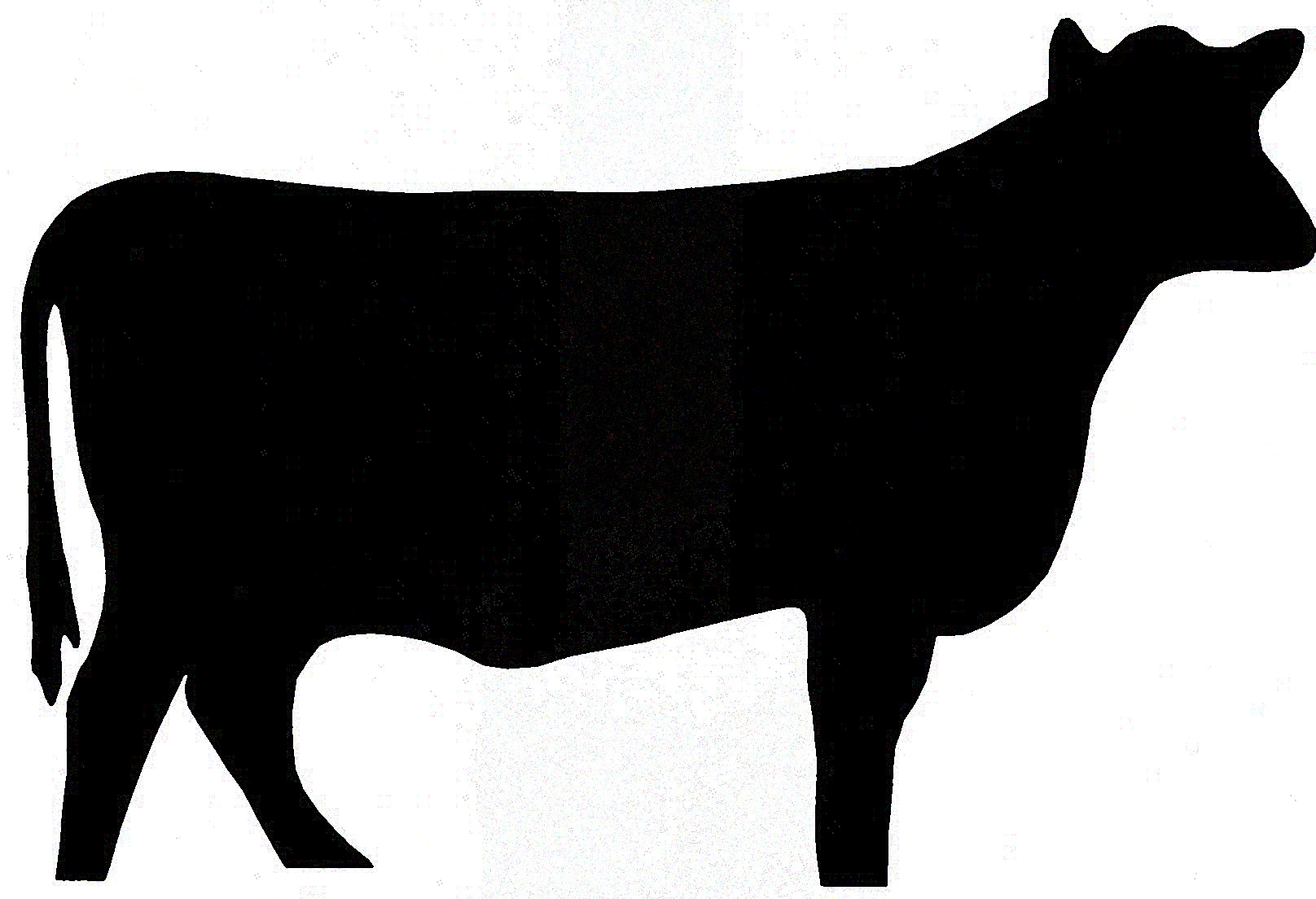 free cow clipart black and white - photo #32