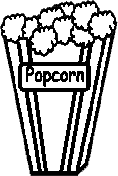 Popcorn Clip Art Black And White - Free Clipart Images