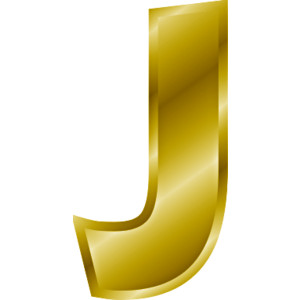 GOLD LETTER J - public domain clip art image - Polyvore