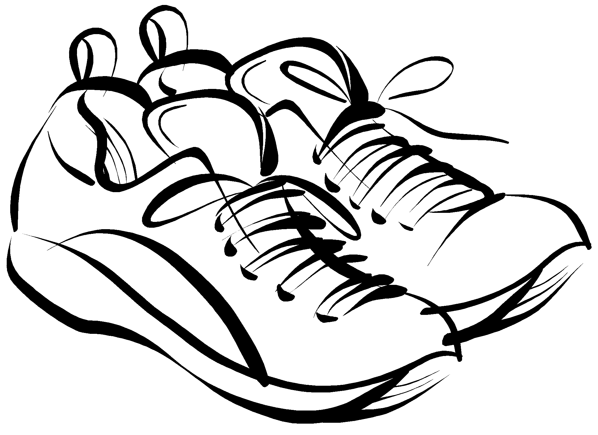 Running Shoes Drawing - Free Clipart Images