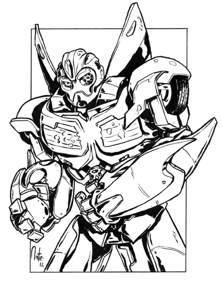 Bumblebee Transformer Coloring Page Bumblebee Coloring Page ...