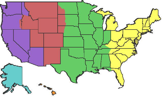 Geography Blog: US Maps - Time Zones