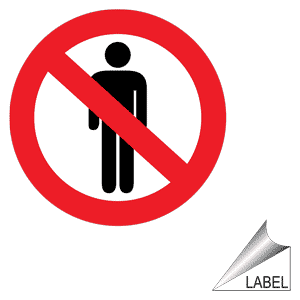 No Entry Symbol Label LABEL-PROHIB-03 Restricted Access
