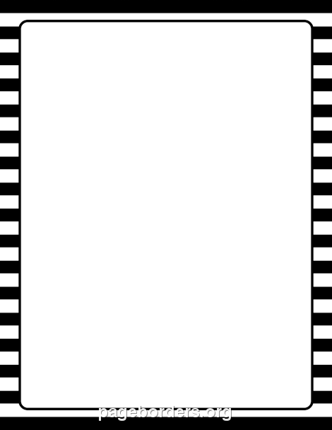 Black and White Striped Border: Clip Art, Page Border, and Vector ...