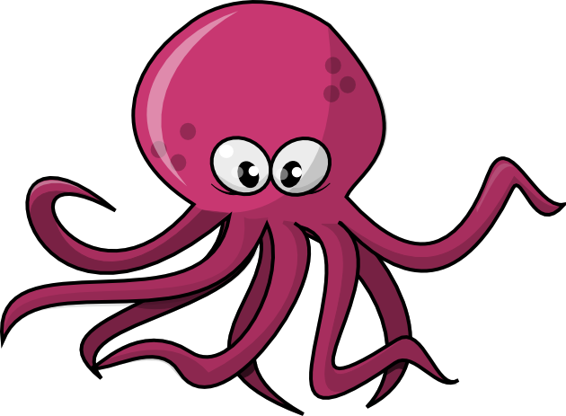 Animated octopus clipart