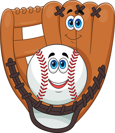 Cartoon Of Baseball Glove Clip Art, Vector Images & Illustrations ...