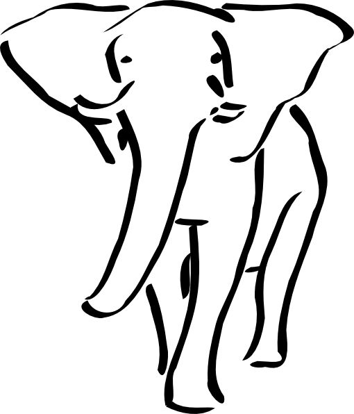 Elephant Outline | Easy Elephant ...