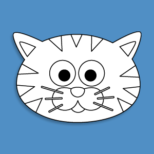 cat mask template from masketeers. Used to cut felt details for ...