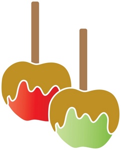 Candy Apples Clipart Image - Caramel Apples