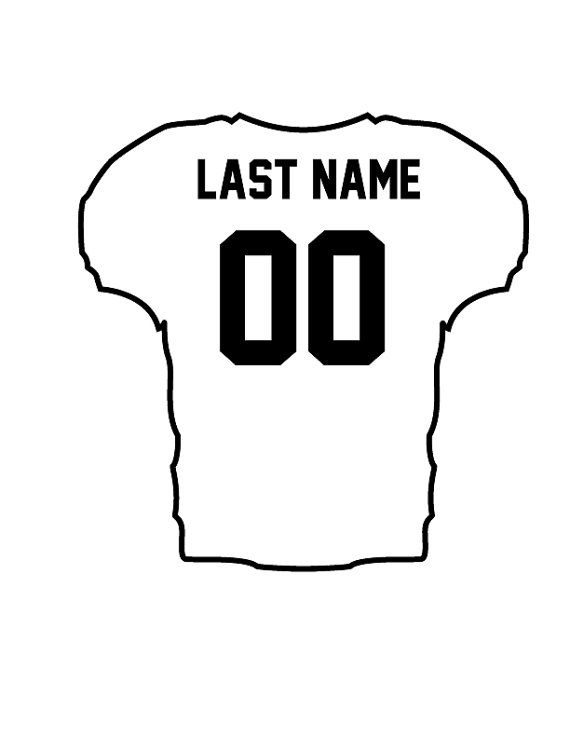 Gallery For > Football Jersey Outline