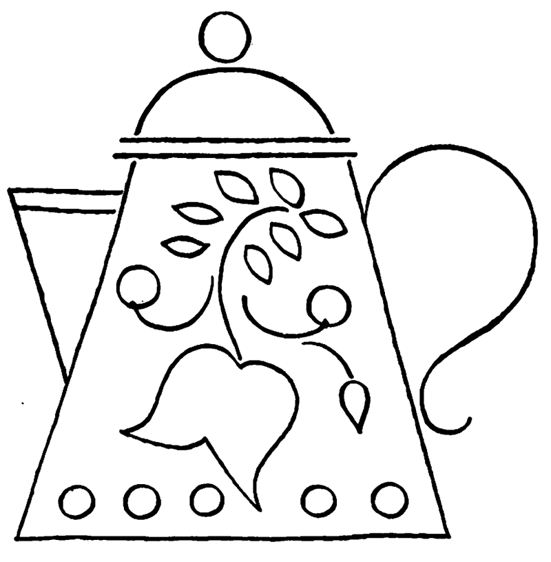 Teapot Coloring Page - AZ Coloring Pages