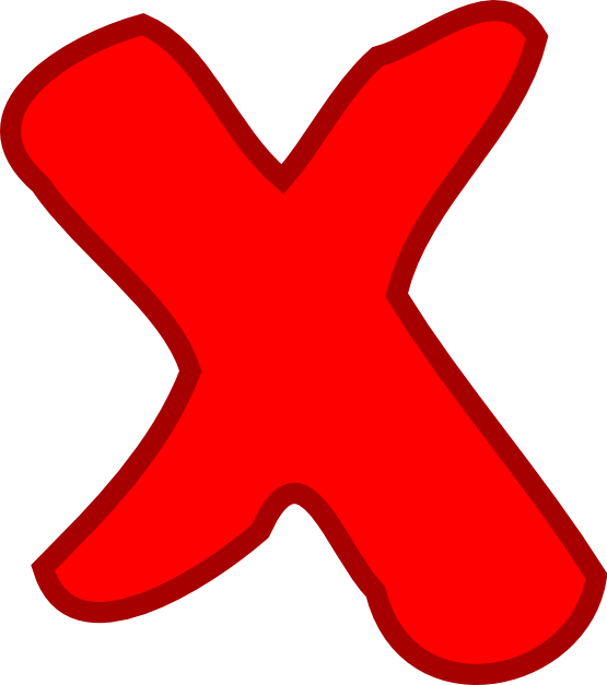 Red Not Ok Failure Symbol - Free Clipart Images