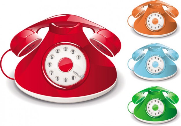 Old-fashioned telephone - Vector | Download free Vector